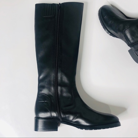 Donald J Pliner Bixbi Black Leather Tall Boots NEW - Picture 3 of 12